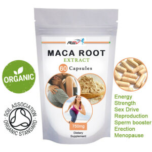 Maca Root Capsules Organic Extract for FERTILITY, SEX DRIVE, ENERGY AND STAMINA