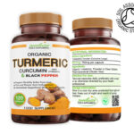 Turmeric and Black Pepper High Strength 120 Capsules Organic with Curcumin