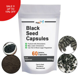 Black Seed CAPSULES (Nigella Sativa) Black Cumin 500mg Pure & Organic