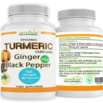 Organic Turmeric Curcumin, Ginger and Black Pepper 120 VEGAN - HPMC Capsules